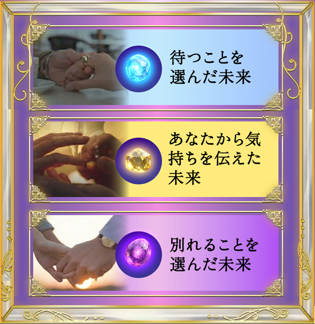待つことを選んだ未来 あなたから気持ちを伝えた未来 別れることを選んだ未来