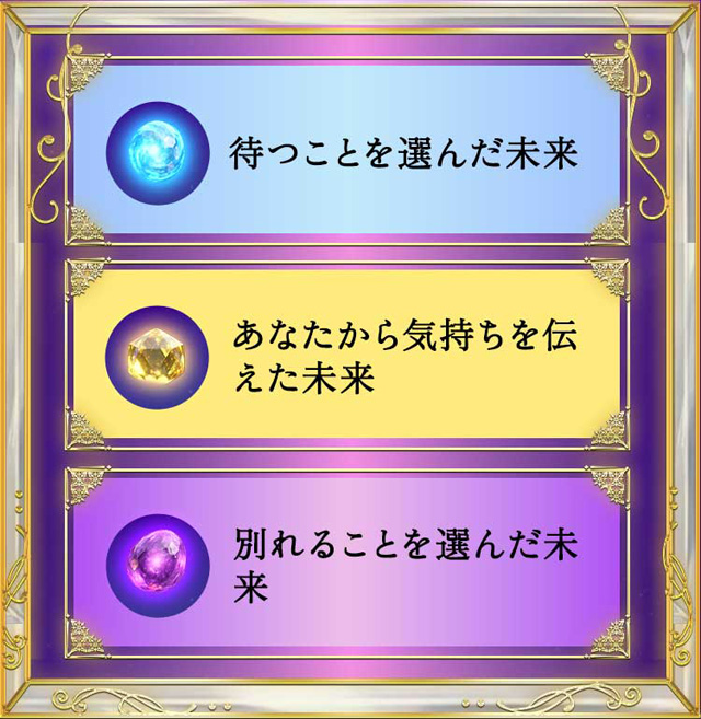 待つことを選んだ未来 あなたから気持ちを伝えた未来 別れることを選んだ未来